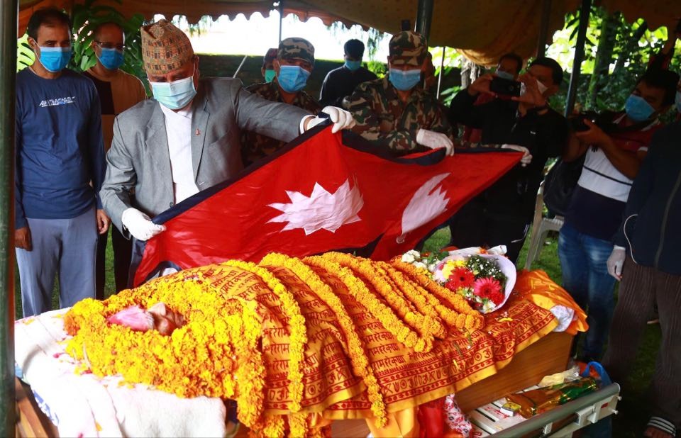 राष्ट्रिय सम्मानका साथ राष्ट्रकवि घिमिरेको अन्त्येष्टि