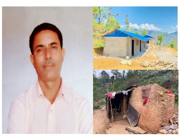 सुरक्षित बस्ती निर्माणको लागि समाजसेवी विष्णु काफ्लेद्वारा पाँच हजार आर्थिक सहयोग