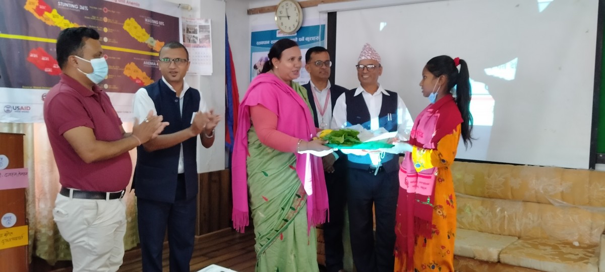 स्वास्थ्यकर्मीहरुलाई बृहत पोषण प्याकेज क्षमता अभिबृद्धि तालिम कार्यक्रम