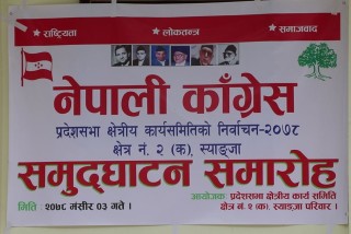 नेपाली काँङ्ग्रेस प्रदेशसभा स्याङ्जा क्षेत्र नं. २(क) मा भएको मतदान(फोटो फिचर)