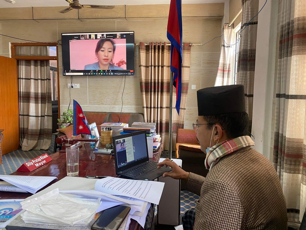 नेपाल मै पहिलो पटक  भर्चुअल माध्यमबाट नगरसभा गर्दै वालिङ नगरपालिका