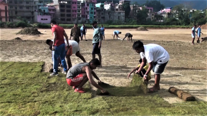 वालिङ खेलमैदानको तयारी तीब्र