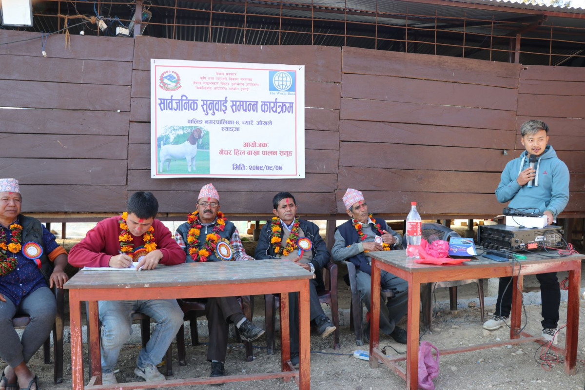 नेचर हिल बाख्रापालन समूहको सार्वजनिक सुनुवाई, च्यारे गाउँ बाख्रामय बन्दै