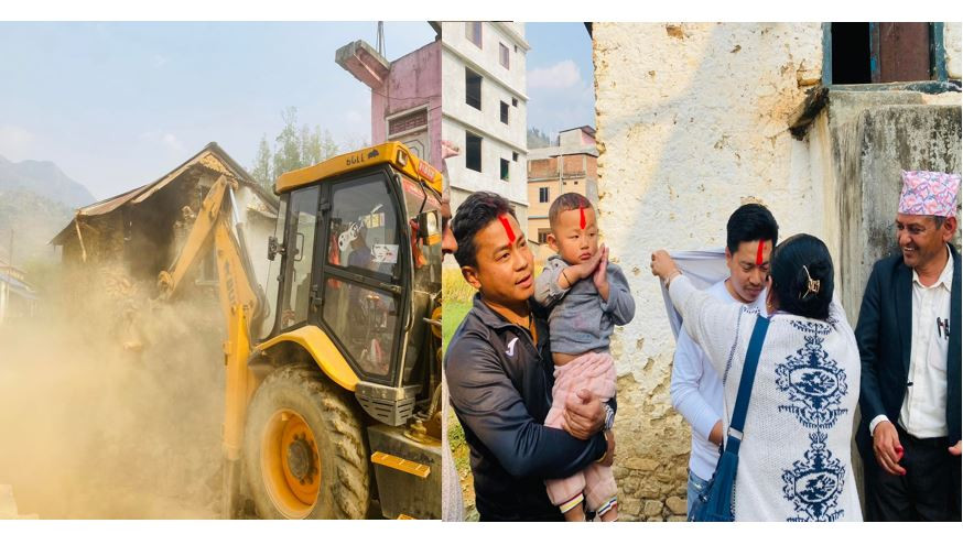 पैयूँका यि युवा जस्ले सडक निर्माण गर्न आफ्नै घरमा डोजर चलाए