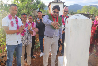 बोटेगाउँमा धारा पुग्यो, पानी बोक्ने समस्या हट्यो