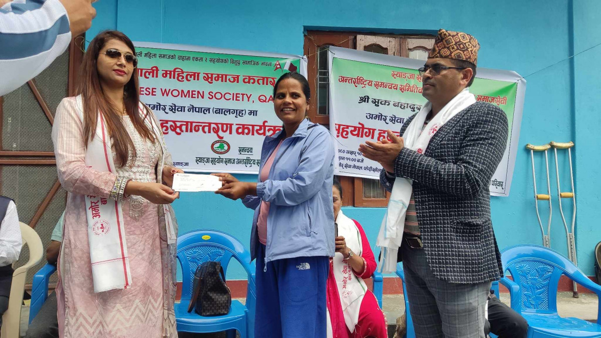 विदेशमा रहेका नेपालीहरुबाट बालगृहलाई सहयोग