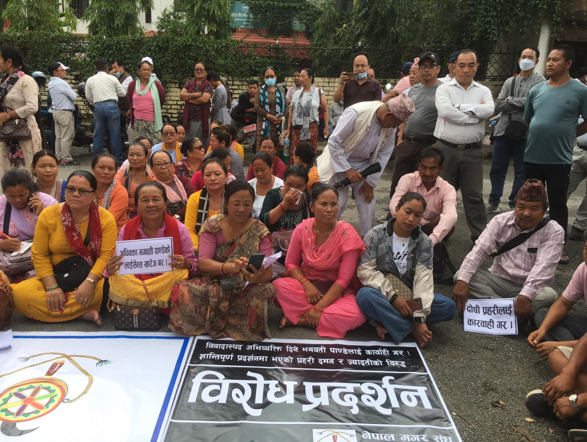 नेपाल मगर संघ जिल्ला समन्वय स्याङ्जाद्धारा भगवती पाण्डेलाई कारबाहीको माग