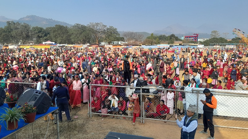 चापाकोट महोत्सवमा दर्शकहरुको घुईंचो, भलिबल खेल थप आकर्षण बन्यो