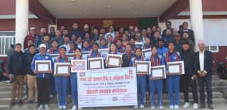 रामपुर नगरपालिकाद्वारा खेलाडी  सम्मान