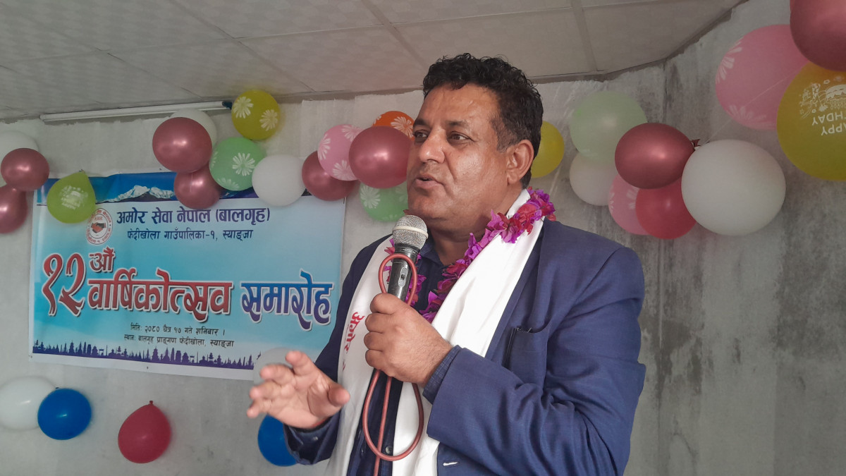 अमोर सेवाको १२ औं वार्षिकोत्सव, बराल परिवारद्वारा अक्षयकोषका लागि रु.९० हजार १ सय १ प्रदान