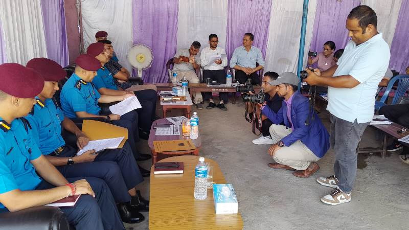 जिल्ला  प्रहरी कार्यालय स्याङ्जाद्वारा पत्रकार भेटघाट