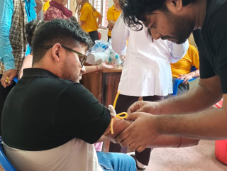 लायन्स क्लव अफ वालिङ ग्रीन होमको सक्रियतामा ३५० जनाको नमूना रगत सङ्कलन 