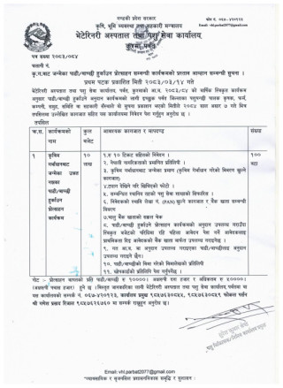 व्यावसायिक पशुपालन प्रवर्द्धनका लागि पर्वतमा आवेदन आह्वान